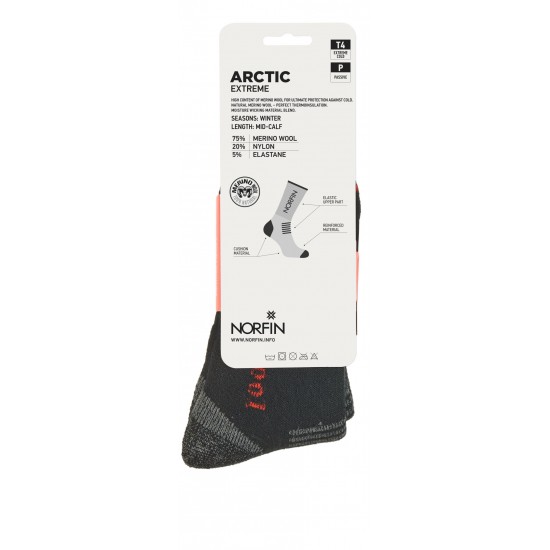 Шкарпетки NORFIN T4P ARCTIC MERINO EXTREME CREW