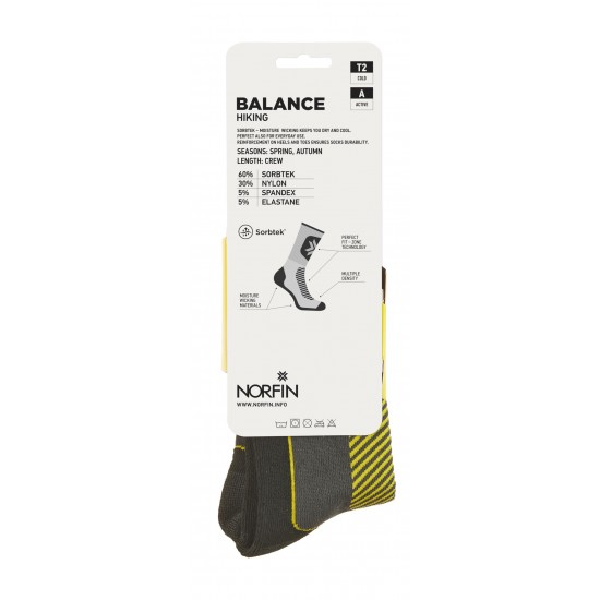 Шкарпетки NORFIN T2A BALANCE HIKING CREW.