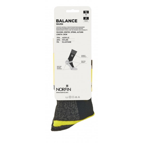 Шкарпетки NORFIN T2P BALANCE WARM CREW.