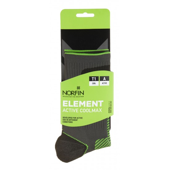 Шкарпетки NORFIN T1A ELEMENT ACTIVE COOLMAX CREW.