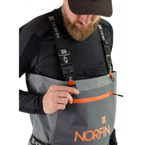 Забродний напівкомбінезон Norfin PILOT STOCKINGFOOT GRAY (шкарпетка неопрен)