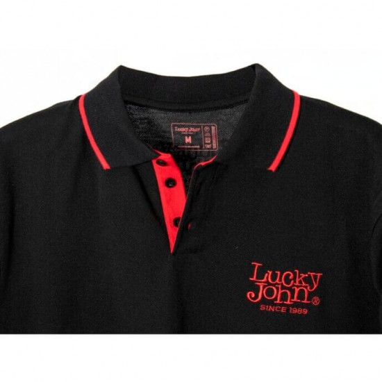 Сорочка поло LUCKY JOHN BLACK. S