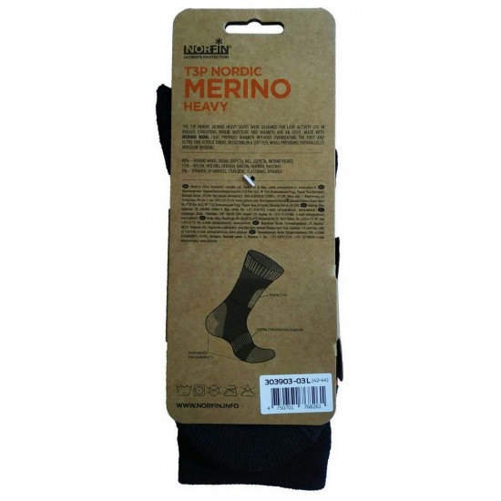 Шкарпетки Norfin Nordic Merino Heavy T3P р.M (39-41)