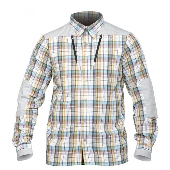 Сорочка c довгим рукавом Norfin Summer Long Sleeve чоловіча  Сірий\Бежевий (653001-S)