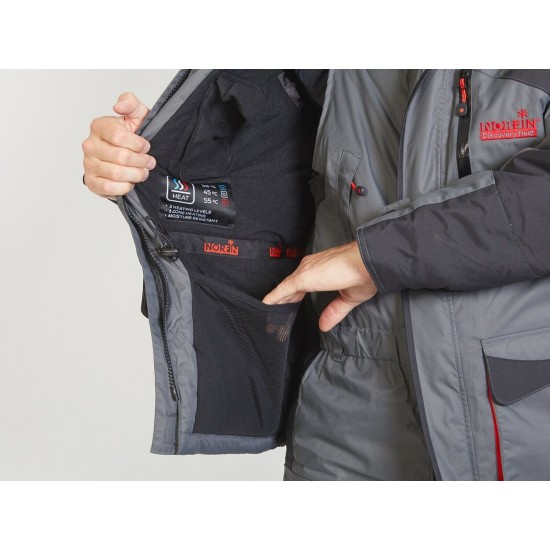 Костюм Norfin Discovery Heat мужской Черный\Серый