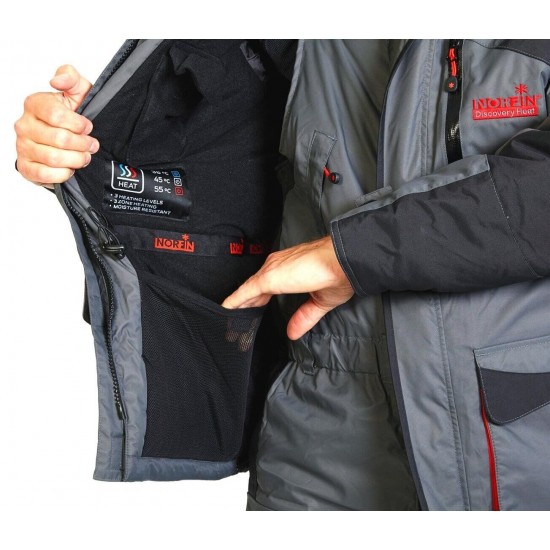 Костюм Norfin Discovery Heat мужской Черный\Серый