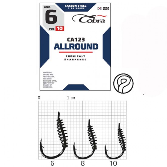 Гачки Cobra ALLROUND сер. CA123 разм. 006 10шт.