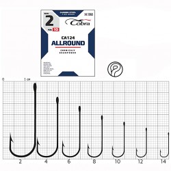 Гачки Cobra ALLROUND сер. CA124 разм. 008 10шт.