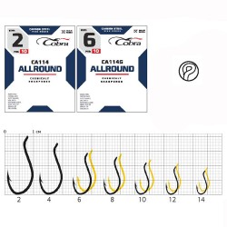 Гачки Cobra ALLROUND сер. CA114 разм. 010 10шт.