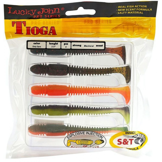 М'яка їстівна приманка LJ Pro Series Tioga 3.9 in (100 мм),5 шт.