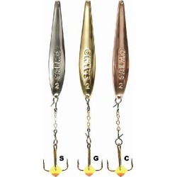 82752-G Зимова блешня вертикальна Salmo Lucky John S-2-Z з ланцюжком і крючком 82752-G