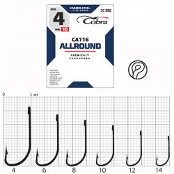 Гачки Cobra ALLROUND сер. CA116 разм. 006 10шт.