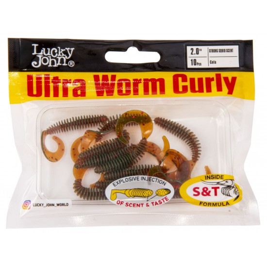 Твистер съедобные искусственные LJ Pro Series ULTRAWORM CURLY CURLY 2,0in (05.00)