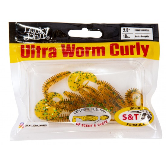 Твистер съедобные искусственные LJ Pro Series ULTRAWORM CURLY CURLY 2,0in (05.00)
