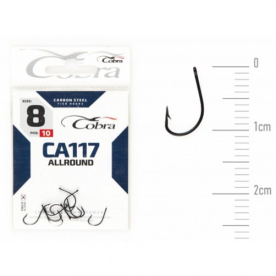Крючки Cobra ALLROUND сер. CA117 разм. 008 10шт.