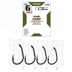Гачки Cobra CARP сер. CC302 разм.001 8шт.