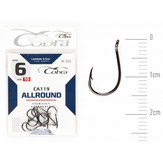 Крючки Cobra ALLROUND сер. CA119 разм. 006 10шт.