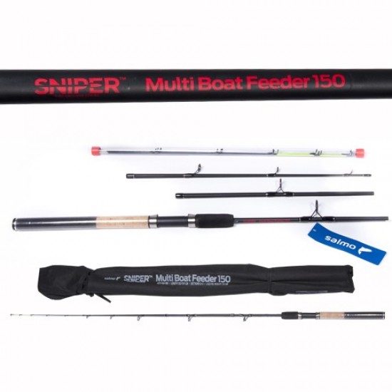 Вудилище фідер. бортове зі змінною довжиною Salmo SNIPER MULTI BOAT FEEDER 150 210-240см/150г (3 ti